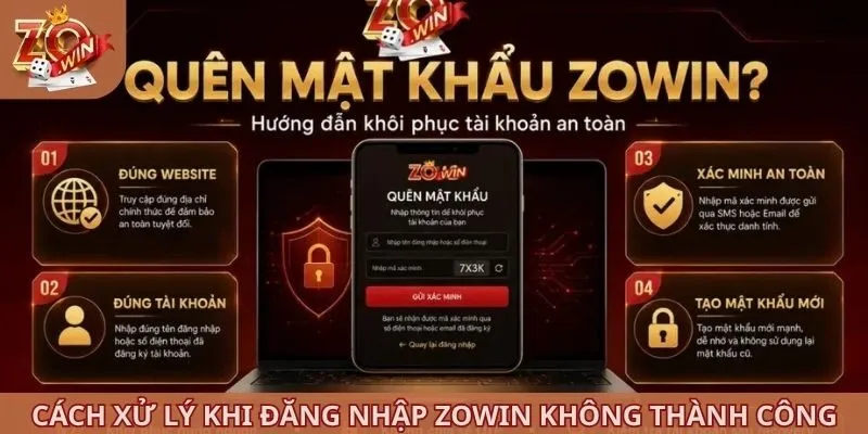 Cách xử lý khi đăng nhập ZOWIN không thành công