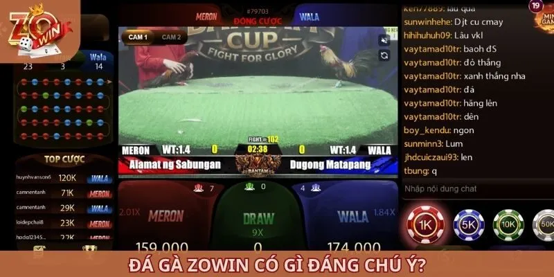 Đá gà ZOWIN có gì đáng chú ý?