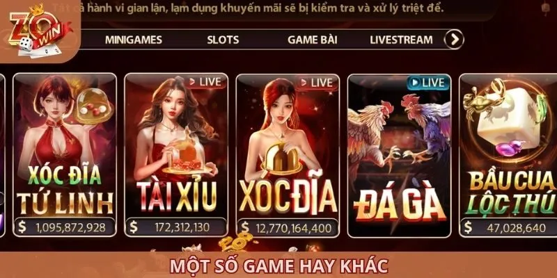 Một số game hay khác